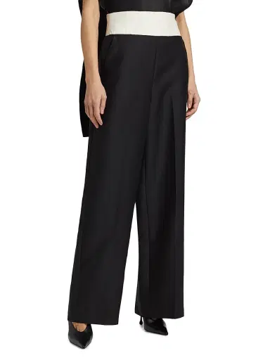 Heirlome Women's Dakota Wool-Silk Wide-Leg Pants - Black | Thumbnail 3 Heirlome Women's Dakota Wool-Silk Wide-Leg Pants - Black | Thumbnail 3