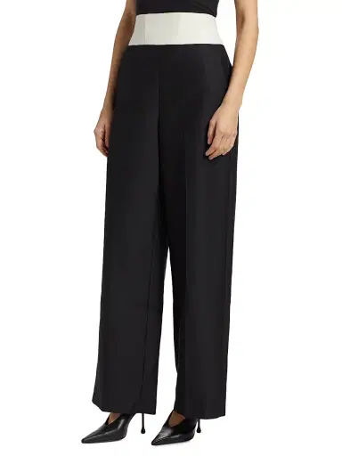 Heirlome Women's Dakota Wool-Silk Wide-Leg Pants - Black | Thumbnail 4 Heirlome Women's Dakota Wool-Silk Wide-Leg Pants - Black | Thumbnail 4