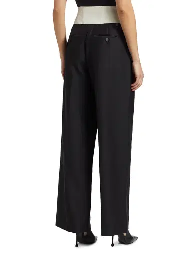 Heirlome Women's Dakota Wool-Silk Wide-Leg Pants - Black | Thumbnail 5 Heirlome Women's Dakota Wool-Silk Wide-Leg Pants - Black | Thumbnail 5