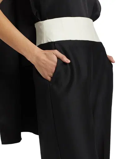 Heirlome Women's Dakota Wool-Silk Wide-Leg Pants - Black | Thumbnail 6 Heirlome Women's Dakota Wool-Silk Wide-Leg Pants - Black | Thumbnail 6