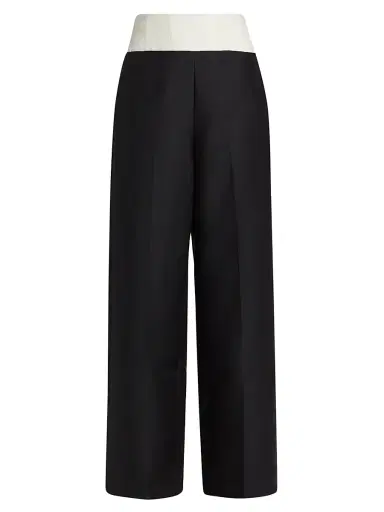 Heirlome Women's Dakota Wool-Silk Wide-Leg Pants - Black | Thumbnail 1 Heirlome Women's Dakota Wool-Silk Wide-Leg Pants - Black | Thumbnail 1