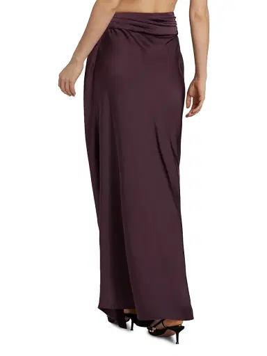 Lapointe Women's Satin Slit Maxi Skirt | Thumbnail 5 Lapointe Women's Satin Slit Maxi Skirt | Thumbnail 5
