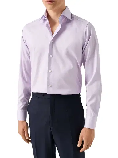 Eton Men's Contemporary-Fit Textured Solid Elevated Shirt | Thumbnail 3 Eton Men's Contemporary-Fit Textured Solid Elevated Shirt | Thumbnail 3