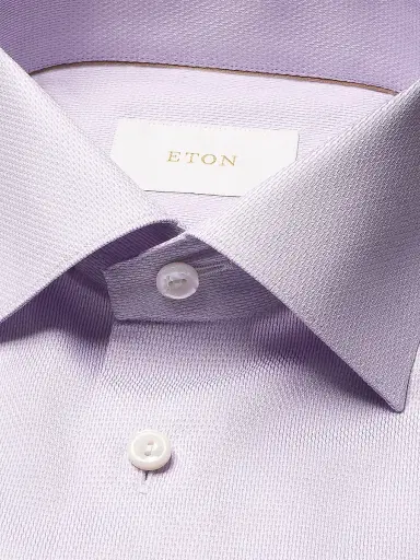 Eton Men's Contemporary-Fit Textured Solid Elevated Shirt | Thumbnail 7 Eton Men's Contemporary-Fit Textured Solid Elevated Shirt | Thumbnail 7