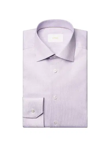 Eton Men's Contemporary-Fit Textured Solid Elevated Shirt | Thumbnail 1 Eton Men's Contemporary-Fit Textured Solid Elevated Shirt | Thumbnail 1