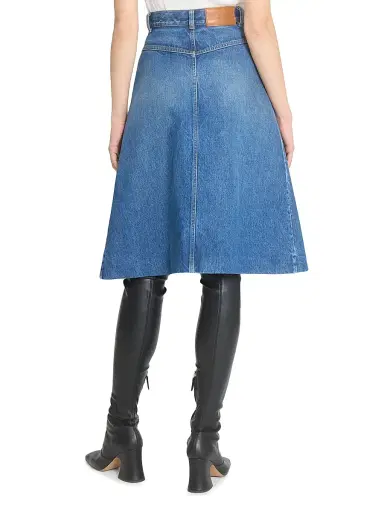 Chloé Women's Reverse Jean Denim Skirt - Hazy Blue | Thumbnail 5 Chloé Women's Reverse Jean Denim Skirt - Hazy Blue | Thumbnail 5