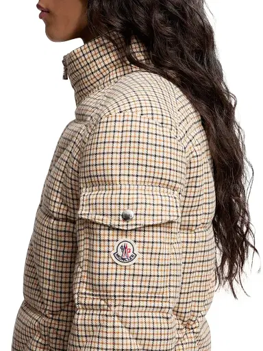 Moncler Women's Keros Puffer Jacket in Wool Blend - Beige | Thumbnail 4 Moncler Women's Keros Puffer Jacket in Wool Blend - Beige | Thumbnail 4