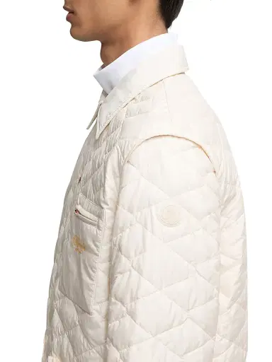 Moncler Men's Kastos Puffer Shacket - White | Thumbnail 4 Moncler Men's Kastos Puffer Shacket - White | Thumbnail 4