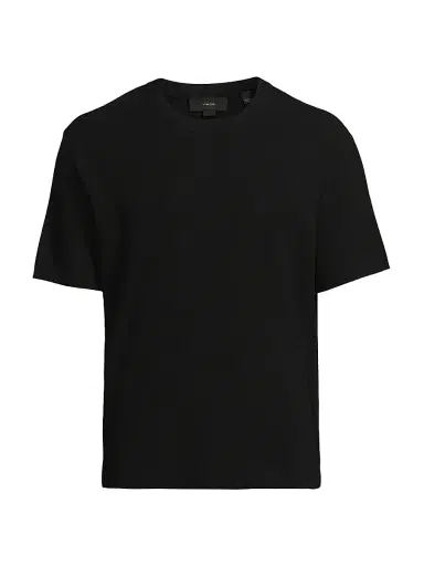 Vince Men's Milano Crewneck T-Shirt - Black | Thumbnail 1 Vince Men's Milano Crewneck T-Shirt - Black | Thumbnail 1