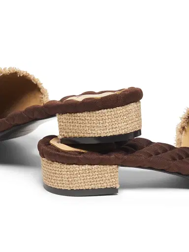 AERA Women's Giorgia 25MM Vegan Raffia Sandals - Raffia | Thumbnail 3 AERA Women's Giorgia 25MM Vegan Raffia Sandals - Raffia | Thumbnail 3