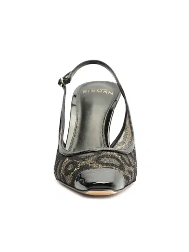 Alexandre Birman Women's Olivia 85MM Printed Slingback Pumps - Golden Black | Thumbnail 7 Alexandre Birman Women's Olivia 85MM Printed Slingback Pumps - Golden Black | Thumbnail 7
