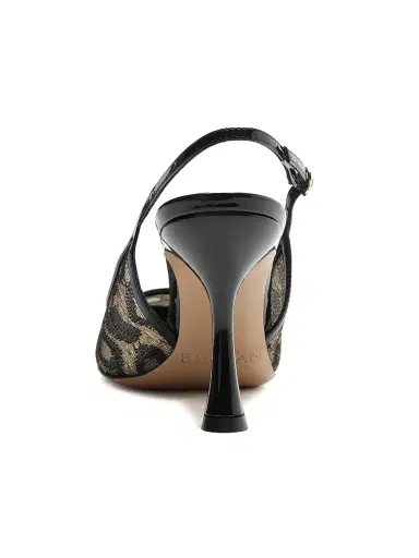 Alexandre Birman Women's Olivia 85MM Printed Slingback Pumps - Golden Black | Thumbnail 8 Alexandre Birman Women's Olivia 85MM Printed Slingback Pumps - Golden Black | Thumbnail 8