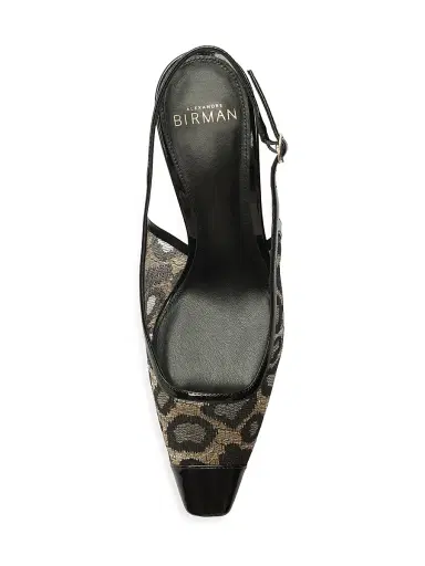 Alexandre Birman Women's Olivia 85MM Printed Slingback Pumps - Golden Black | Thumbnail 9 Alexandre Birman Women's Olivia 85MM Printed Slingback Pumps - Golden Black | Thumbnail 9