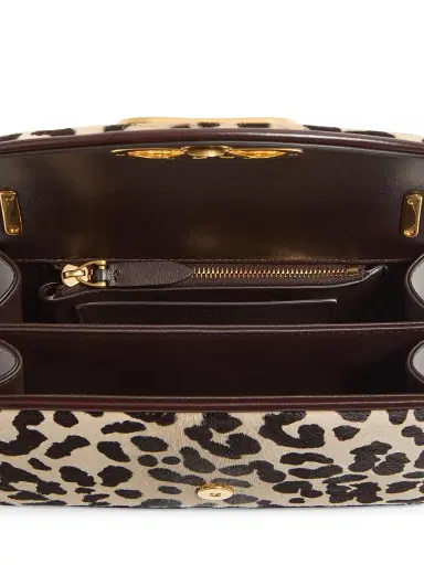 Valentino Garavani Women's Vain Shoulder Bag in Pony Effect Calfskin - Natural Brown | Thumbnail 6 Valentino Garavani Women's Vain Shoulder Bag in Pony Effect Calfskin - Natural Brown | Thumbnail 6