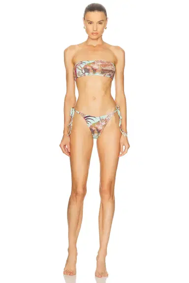 Skims X Cavalli Dipped Tie Bikini Bottom | Thumbnail 4 Skims X Cavalli Dipped Tie Bikini Bottom | Thumbnail 4