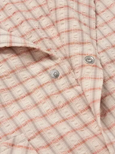 KAPITAL Camp-Collar Logo-Appliquéd Checked Cotton and Linen-Blend Seersucker Western Shirt - Men | Thumbnail 5 KAPITAL Camp-Collar Logo-Appliquéd Checked Cotton and Linen-Blend Seersucker Western Shirt - Men | Thumbnail 5