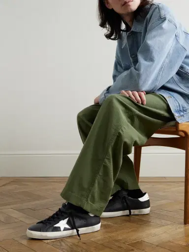 Golden Goose Super-Star Distressed Leather Sneakers - Men | Thumbnail 2 Golden Goose Super-Star Distressed Leather Sneakers - Men | Thumbnail 2