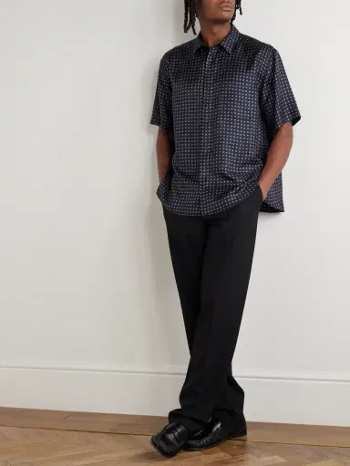 Saint Laurent Printed Silk-Voile Shirt - Men | Thumbnail 2 Saint Laurent Printed Silk-Voile Shirt - Men | Thumbnail 2