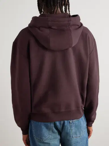 Saint Laurent Logo-Embroidered Cotton-Jersey Hoodie - Men | Thumbnail 3 Saint Laurent Logo-Embroidered Cotton-Jersey Hoodie - Men | Thumbnail 3