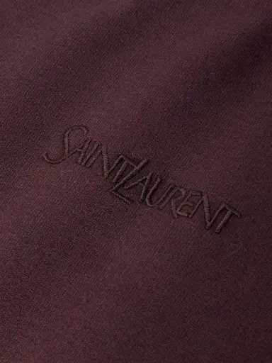 Saint Laurent Logo-Embroidered Cotton-Jersey Hoodie - Men | Thumbnail 4 Saint Laurent Logo-Embroidered Cotton-Jersey Hoodie - Men | Thumbnail 4