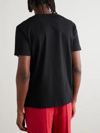 Valentino Garavani Logo-Appliquéd Cotton-Jersey T-Shirt - Men | Thumbnail 4 Valentino Garavani Logo-Appliquéd Cotton-Jersey T-Shirt - Men | Thumbnail 4