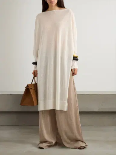 Alaïa Linen And Silk-blend Kaftan | Thumbnail 2 Alaïa Linen And Silk-blend Kaftan | Thumbnail 2