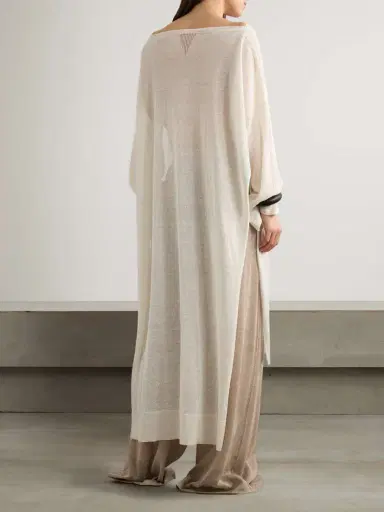Alaïa Linen And Silk-blend Kaftan | Thumbnail 3 Alaïa Linen And Silk-blend Kaftan | Thumbnail 3