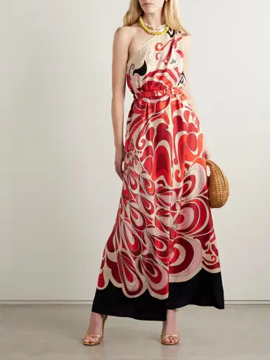 La DoubleJ Roy One-shoulder Printed Silk-twill Maxi Dress | Thumbnail 2 La DoubleJ Roy One-shoulder Printed Silk-twill Maxi Dress | Thumbnail 2