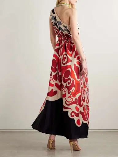 La DoubleJ Roy One-shoulder Printed Silk-twill Maxi Dress | Thumbnail 3 La DoubleJ Roy One-shoulder Printed Silk-twill Maxi Dress | Thumbnail 3