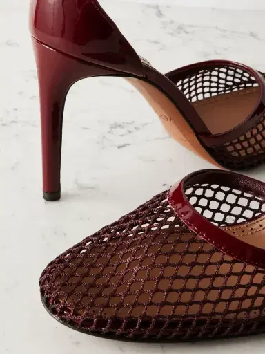 Alaïa 90 Fishnet And Patent-leather Pumps | Thumbnail 4 Alaïa 90 Fishnet And Patent-leather Pumps | Thumbnail 4