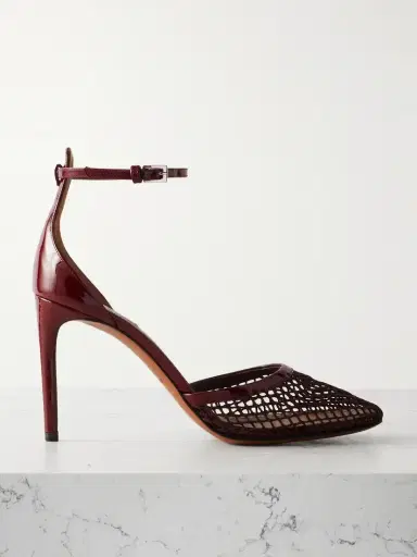 Alaïa 90 Fishnet And Patent-leather Pumps | Thumbnail 1 Alaïa 90 Fishnet And Patent-leather Pumps | Thumbnail 1