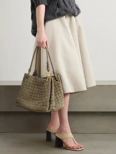 Bottega Veneta Parachute Medium Intrecciato Suede And Leather Tote | Thumbnail 2 Bottega Veneta Parachute Medium Intrecciato Suede And Leather Tote | Thumbnail 2