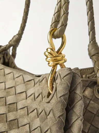Bottega Veneta Parachute Medium Intrecciato Suede And Leather Tote | Thumbnail 4 Bottega Veneta Parachute Medium Intrecciato Suede And Leather Tote | Thumbnail 4