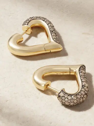 Lucy Delius Chubby Love Rhodium-plated Diamond Earrings | Thumbnail 3 Lucy Delius Chubby Love Rhodium-plated Diamond Earrings | Thumbnail 3