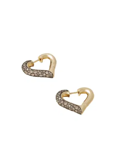 Lucy Delius Chubby Love Rhodium-plated Diamond Earrings | Thumbnail 1 Lucy Delius Chubby Love Rhodium-plated Diamond Earrings | Thumbnail 1