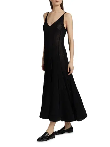 Proenza Schouler Women's Tavia Fringe Knit Maxi Dress - Black | Thumbnail 4 Proenza Schouler Women's Tavia Fringe Knit Maxi Dress - Black | Thumbnail 4