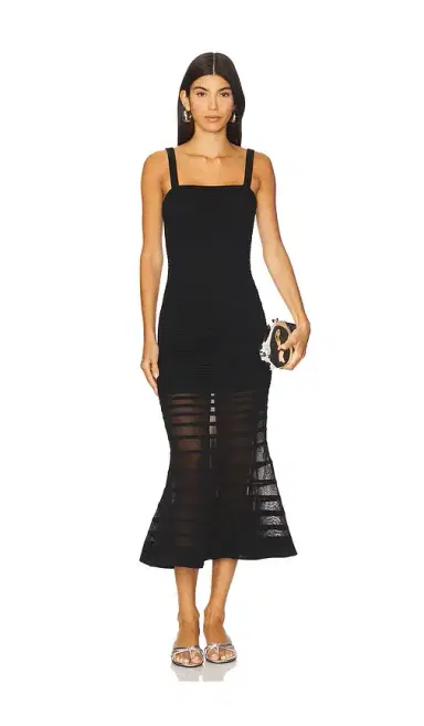 SIMKHAI Vallarie Midi Dress | Thumbnail 1 SIMKHAI Vallarie Midi Dress | Thumbnail 1