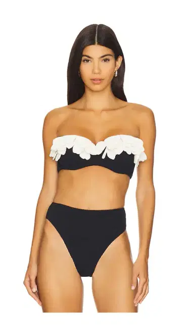 PatBO Breeze Jacquard Flower Applique Bikini Top | Thumbnail 1 PatBO Breeze Jacquard Flower Applique Bikini Top | Thumbnail 1