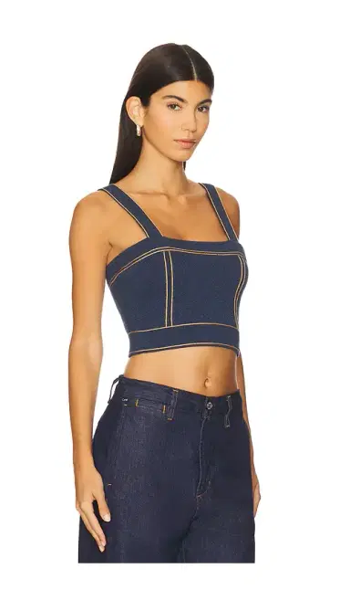 Autumn Cashmere Cropped Top Stitch Tank Top | Thumbnail 2 Autumn Cashmere Cropped Top Stitch Tank Top | Thumbnail 2