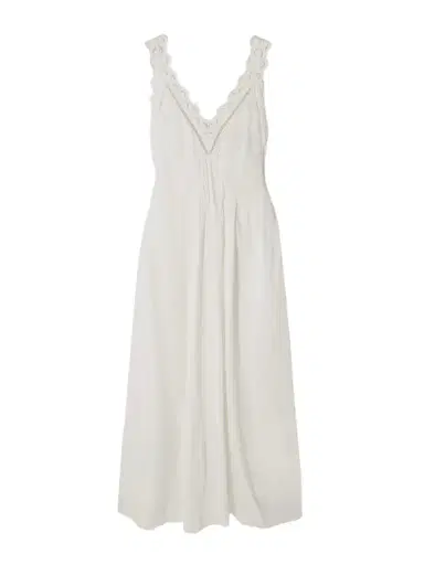 Isabel Marant Freda Broderie Anglaise-trimmed Crepe Maxi Dress | Thumbnail 1 Isabel Marant Freda Broderie Anglaise-trimmed Crepe Maxi Dress | Thumbnail 1