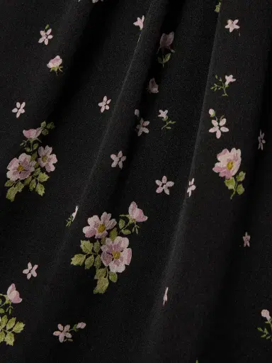 Chloé Lace-trimmed Gathered Floral-print Silk-charmeuse Midi Dress | Thumbnail 4 Chloé Lace-trimmed Gathered Floral-print Silk-charmeuse Midi Dress | Thumbnail 4