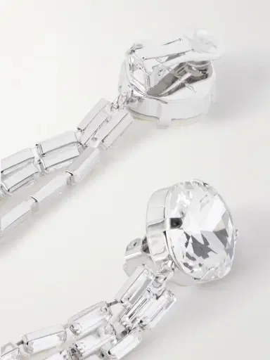 Alessandra Rich tone Crystal Clip Earrings | Thumbnail 3 Alessandra Rich tone Crystal Clip Earrings | Thumbnail 3