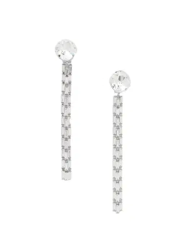 Alessandra Rich tone Crystal Clip Earrings | Thumbnail 1 Alessandra Rich tone Crystal Clip Earrings | Thumbnail 1