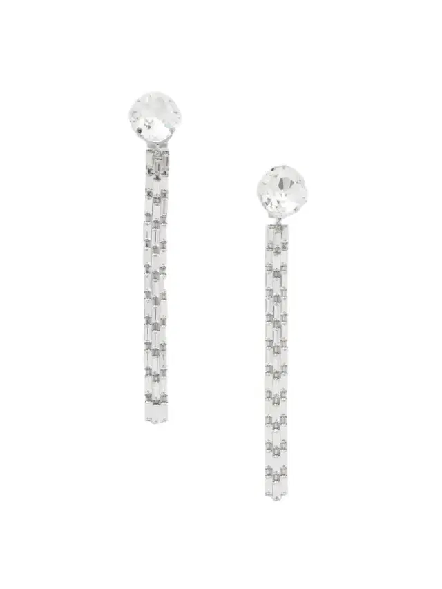 Alessandra Rich tone Crystal Clip Earrings