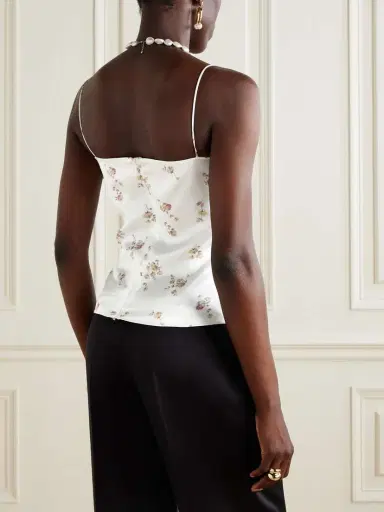 Magda Butrym Appliquéd Floral-print Silk Bustier Top | Thumbnail 3 Magda Butrym Appliquéd Floral-print Silk Bustier Top | Thumbnail 3
