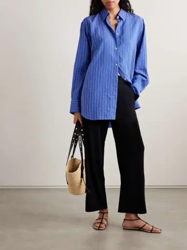 TOTEME Pinstriped Poplin Shirt | Thumbnail 2 TOTEME Pinstriped Poplin Shirt | Thumbnail 2