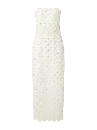 Clio Peppiatt Strapless Scalloped Embellished Taffeta Gown | Thumbnail 1 Clio Peppiatt Strapless Scalloped Embellished Taffeta Gown | Thumbnail 1