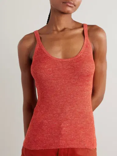 Gabriela Hearst Cinxia Ribbed Cashmere, Silk And Hemp-blend Tank | Thumbnail 3 Gabriela Hearst Cinxia Ribbed Cashmere, Silk And Hemp-blend Tank | Thumbnail 3