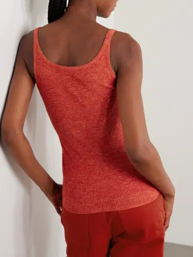 Gabriela Hearst Cinxia Ribbed Cashmere, Silk And Hemp-blend Tank | Thumbnail 4 Gabriela Hearst Cinxia Ribbed Cashmere, Silk And Hemp-blend Tank | Thumbnail 4