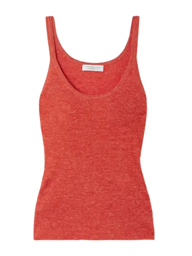 Gabriela Hearst Cinxia Ribbed Cashmere, Silk And Hemp-blend Tank